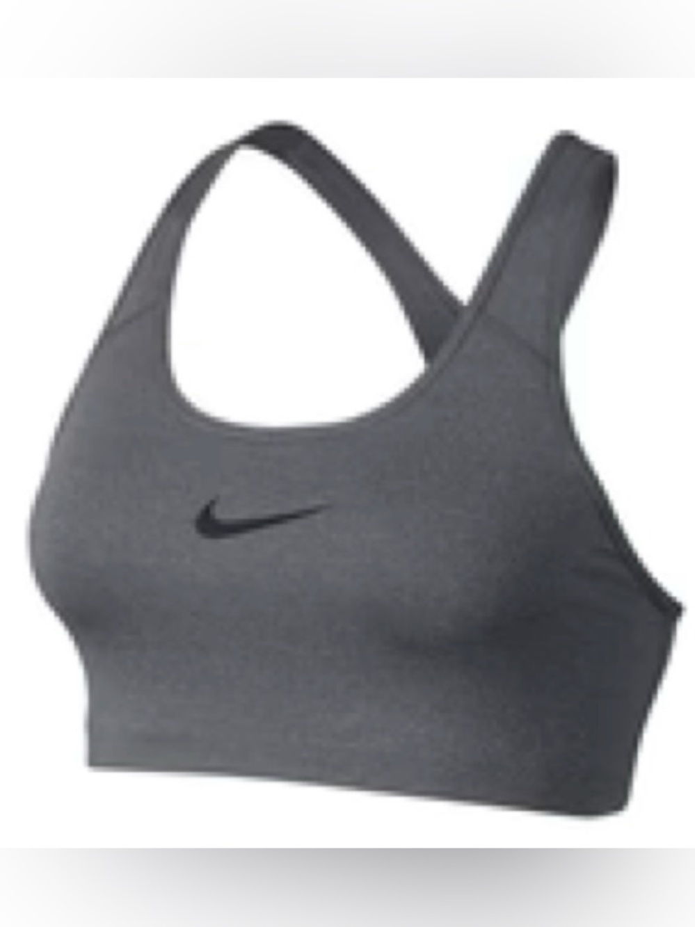 Nike Women’s Sz S Carbon Heather Gray Non Padded Medium Support Sports Bra